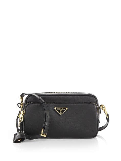 prada crossbody bag saffiano lux nero black|authentic Prada saffiano bag.